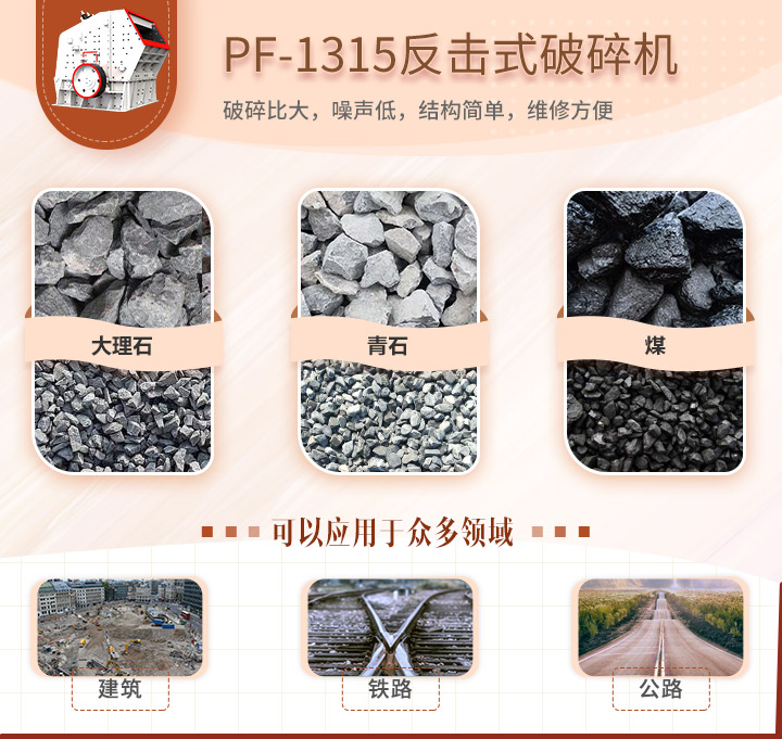 PF-1315反擊式破碎機應(yīng)用范圍